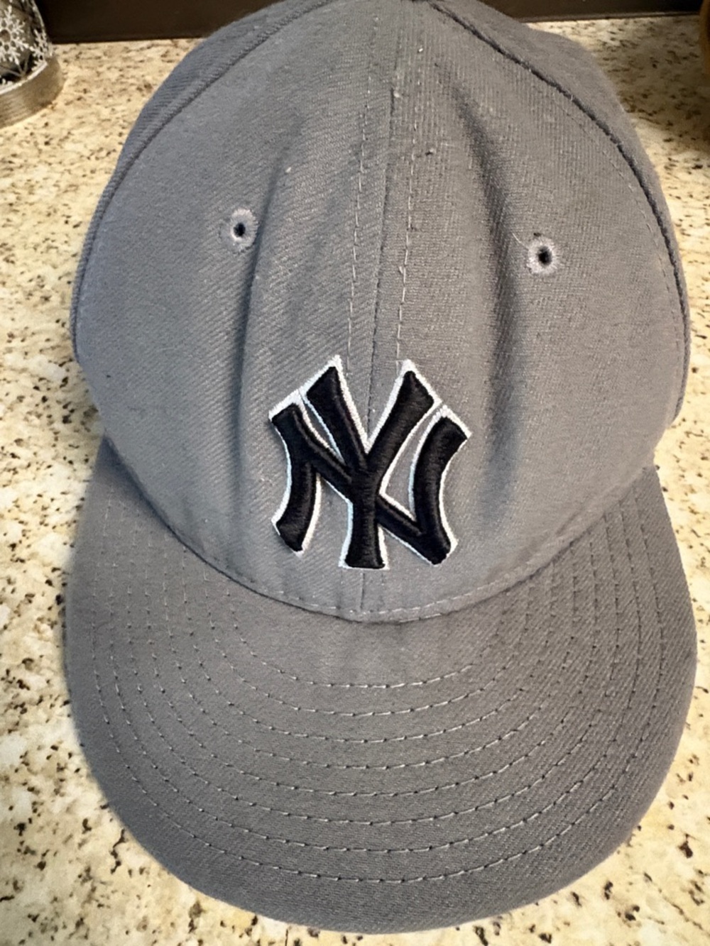 New Era Gray Baseball Cap with Black & White NY Logo